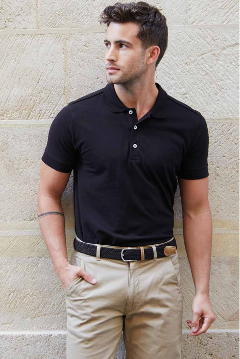 Polo nero da uomo - Polo Noa