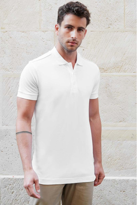 Polo uniforme hôtellerie/restauration blanc homme - Polo Noa