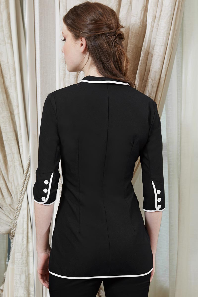 Women's black professional estheticians jacket - Amalfi jacket