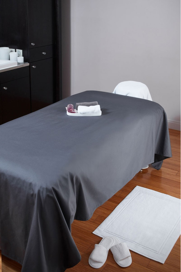 Dark grey spa table sheet - Moorea table sheet