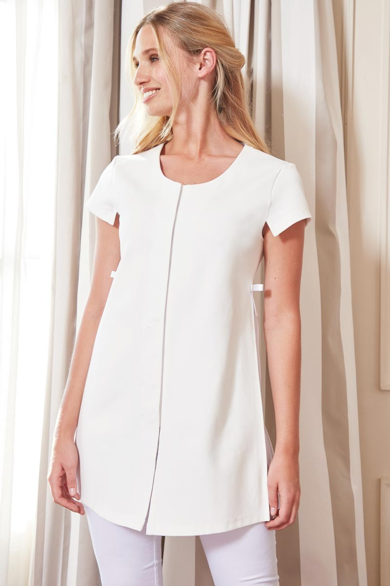 Women's cream tunic for estheticians - Opaline tunic