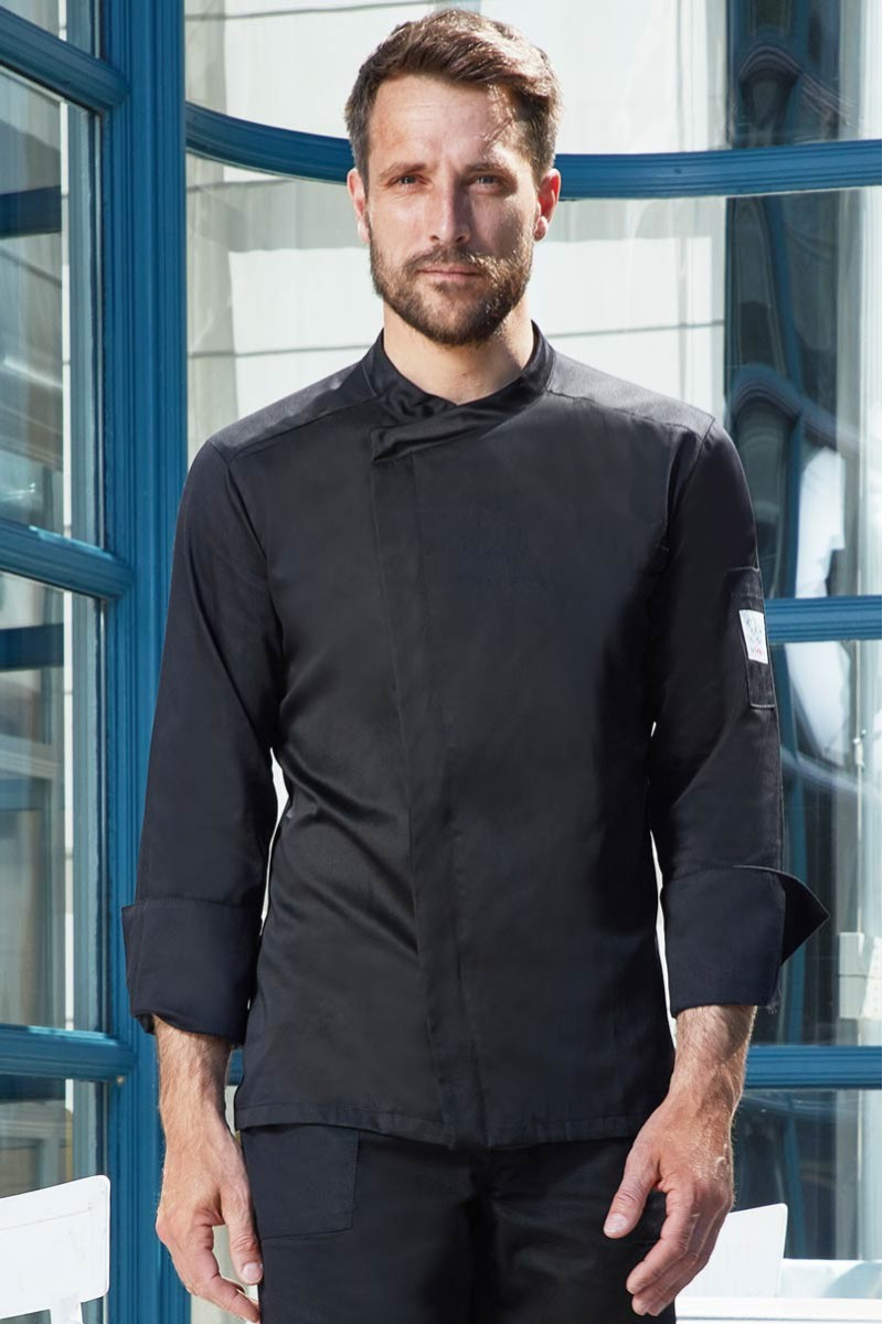 Men's black kitchen jacket - Versilia kitchen jacket