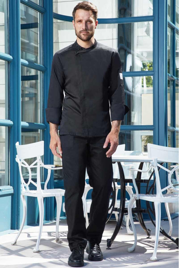 Men's black kitchen jacket - Versilia kitchen jacket