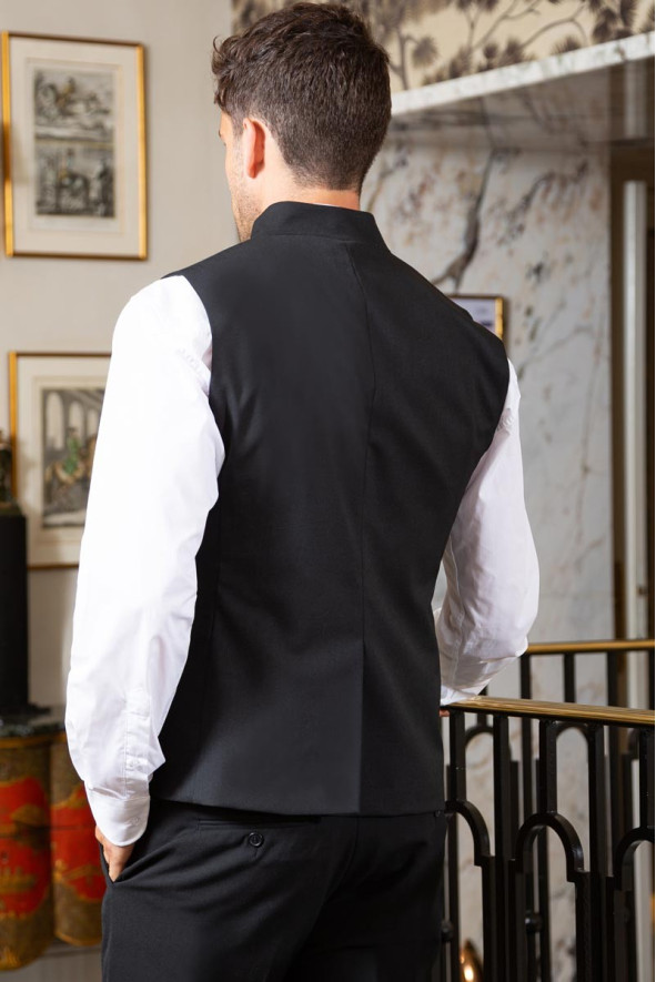 Gilet hôtellerie noir homme - Gilet Arka