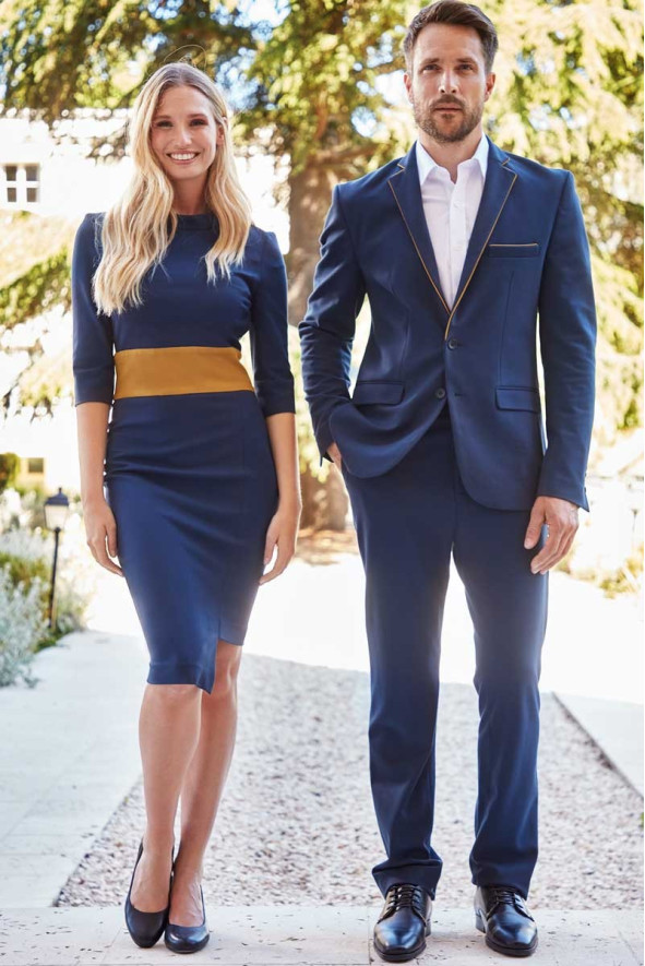 Giacca da uomo, Parklane, colore: blu navy-ocra | Beauty Street