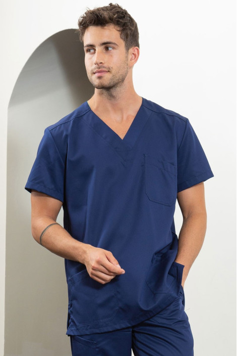 Men's navy blue medical blouse -  Giuliano blouse