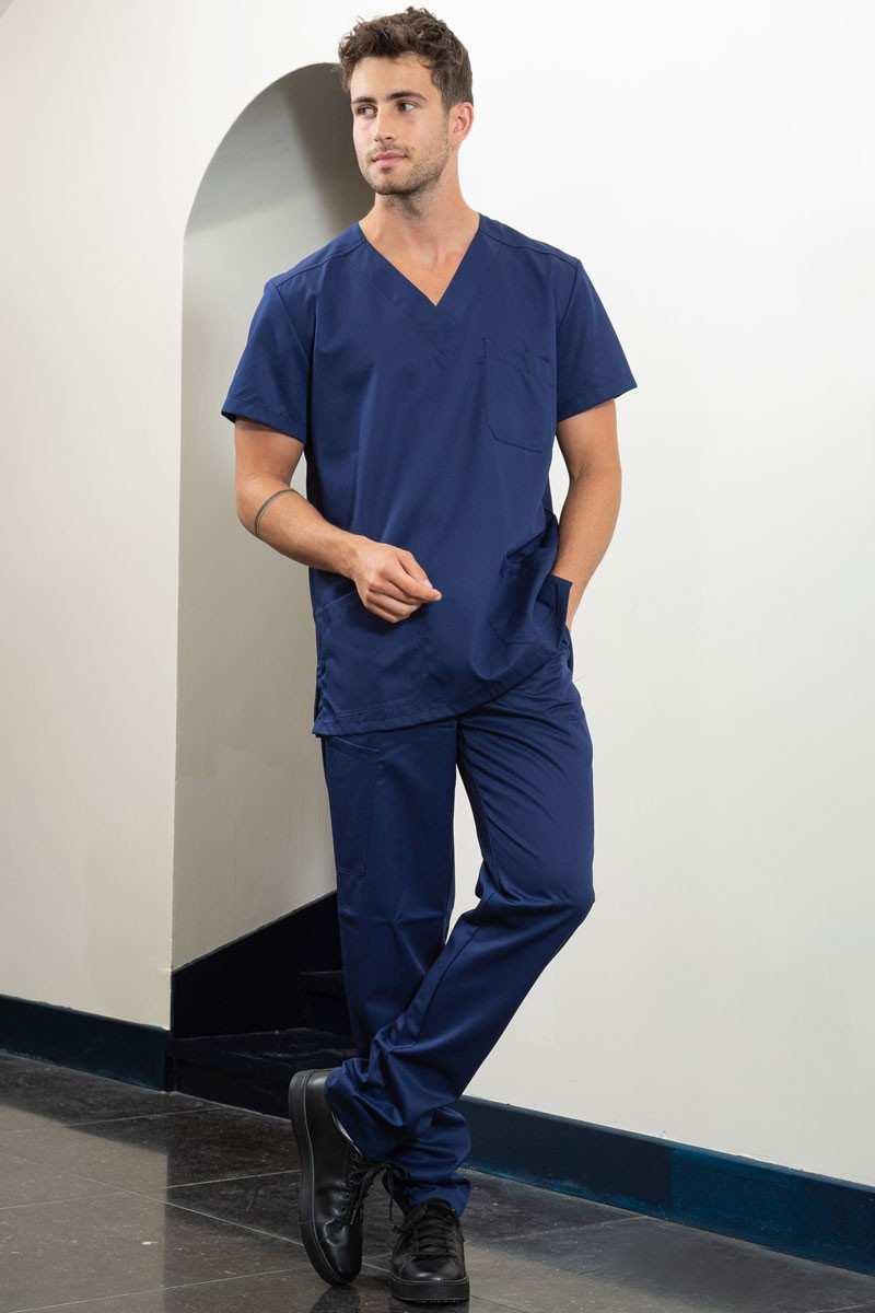 Men's navy blue medical blouse -  Giuliano blouse