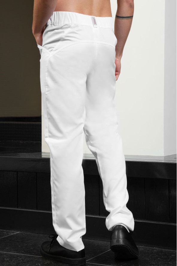 Pantaloni medici bianchi da uomo - Pantaloni Elia