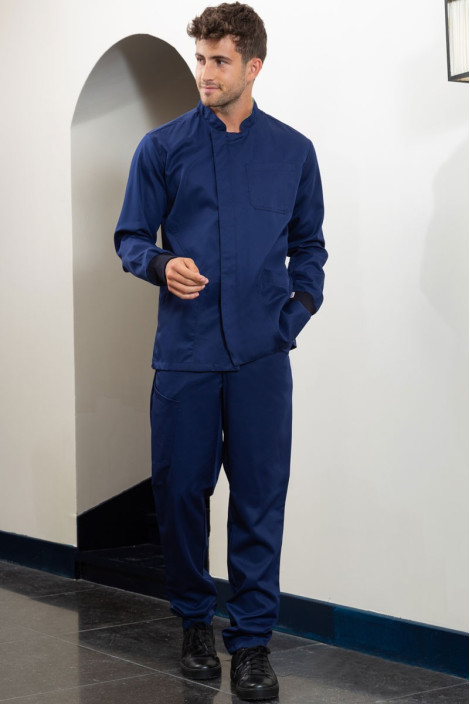 Pantaloni medici blu marine da uomo - Pantaloni Elia