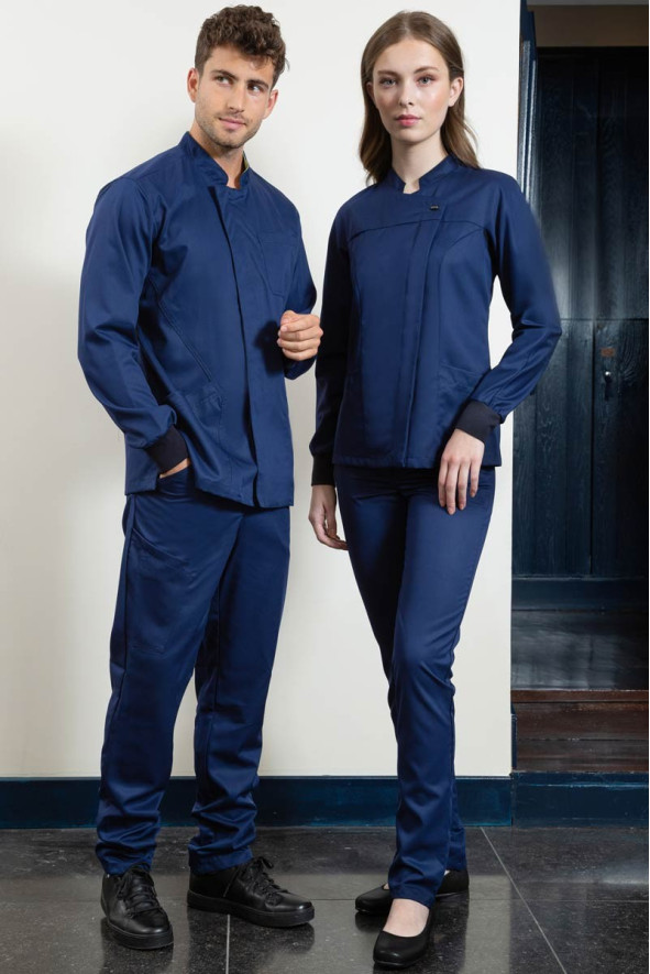 Men's navy blue medical blouse -  Silvano blouse