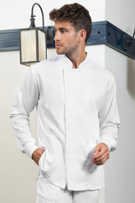 Men's white medical blouse -  Silvano blouse
