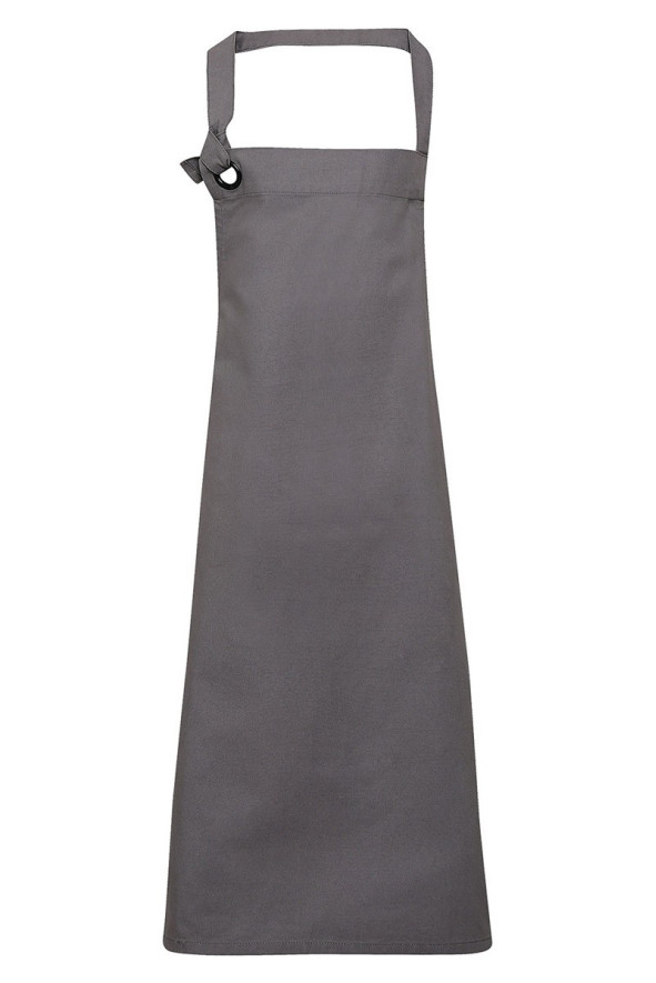 Unisex dark grey restaurant bib apron - Unisex bib apron Tao