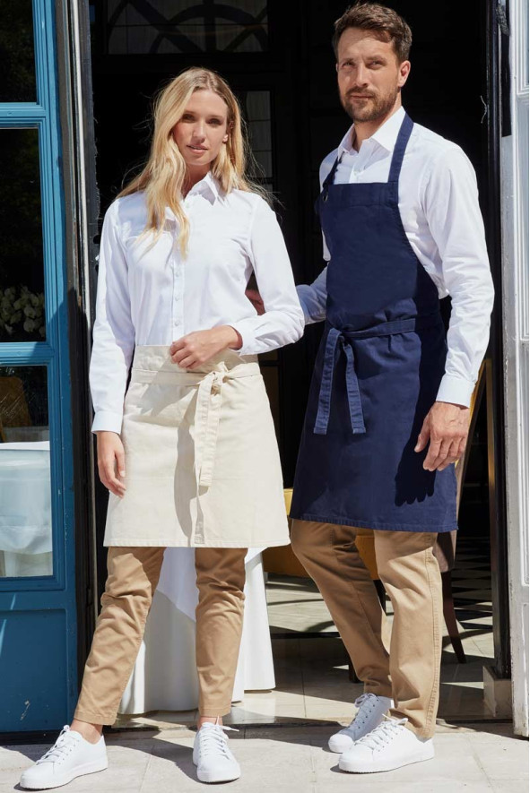 Cream unisex restaurant apron - apron unisex Brad
