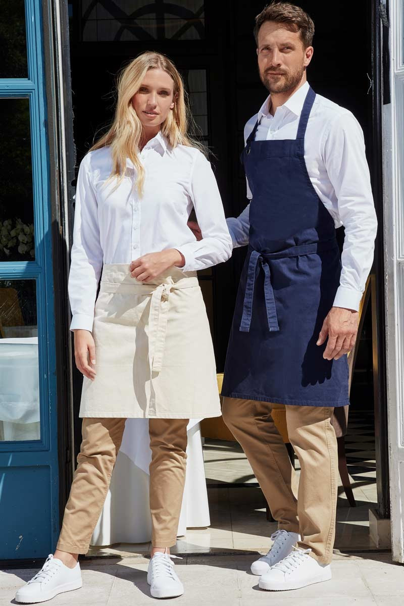Cream unisex restaurant apron - apron unisex Brad