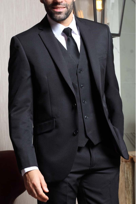 Veste uniforme hôtellerie noir homme - Veste Jupiter