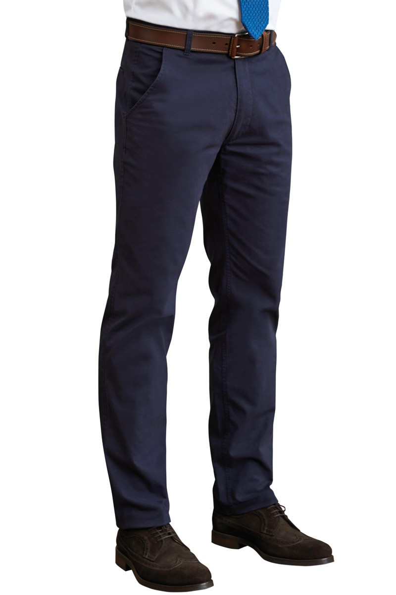 Men's navy blue hotel uniform trousers - Miami Chino Trousers