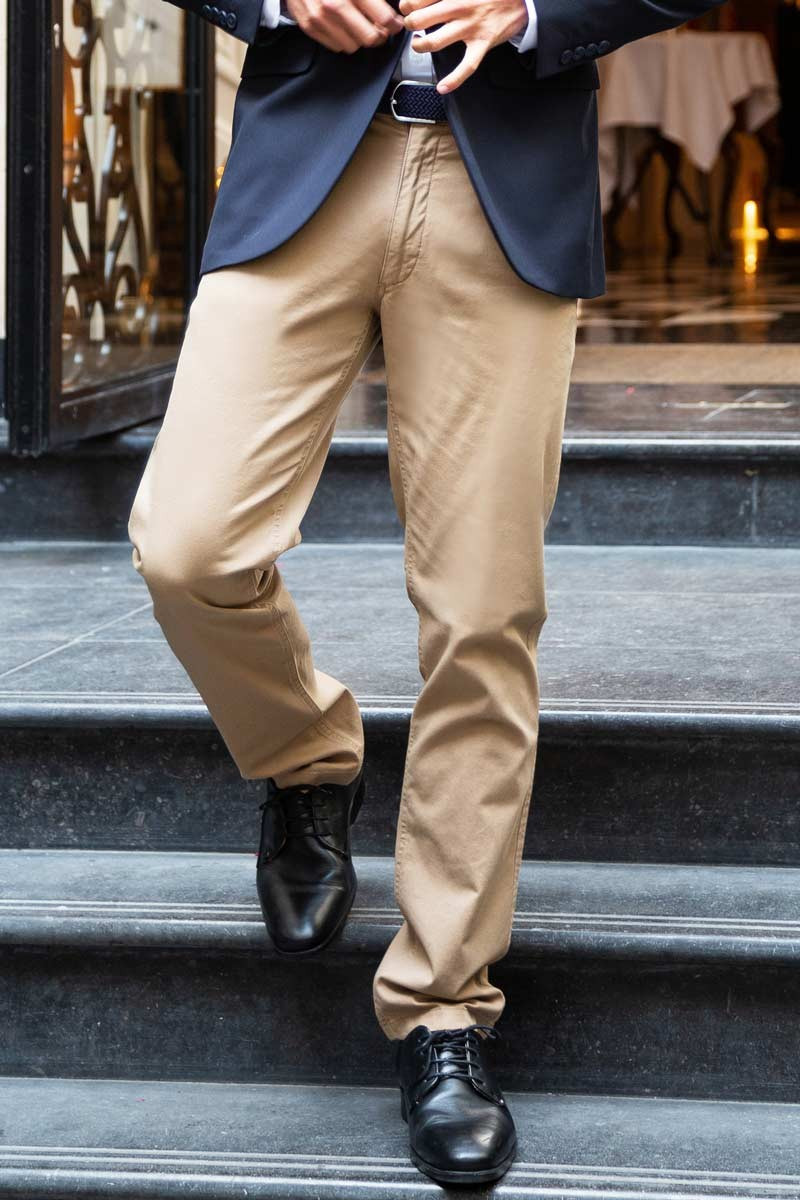 Men's beige hotel uniform trousers - Miami Chino Trousers