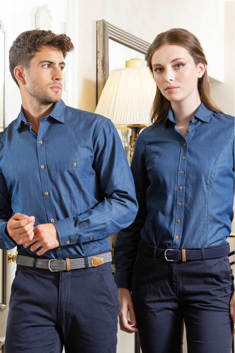Camicia da donna, Banff, colore: blu denim | Beauty Street