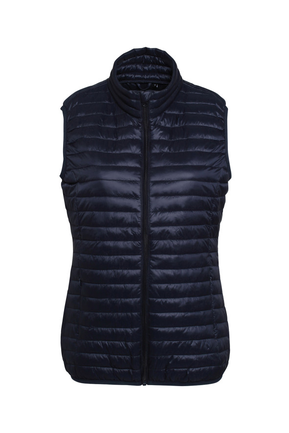 Women's padded jacket sleeveless jacket navy blue hotel - Padded jacket sleeveless Fineline
