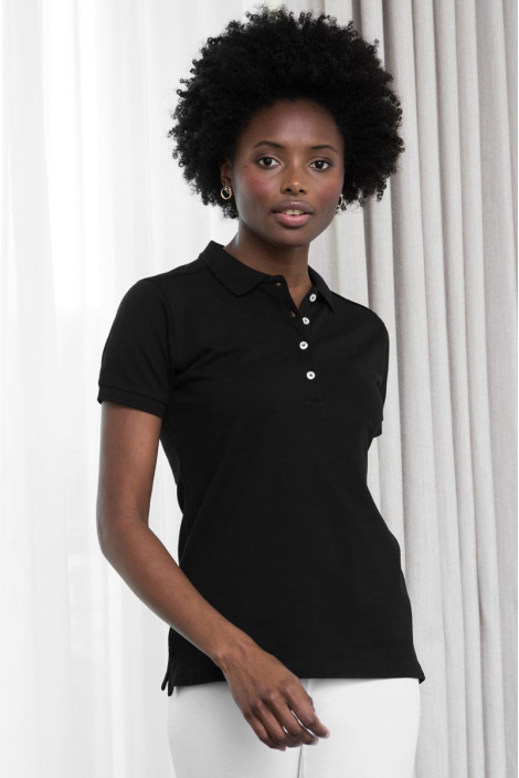 Polo noir femme -  Polo Noa