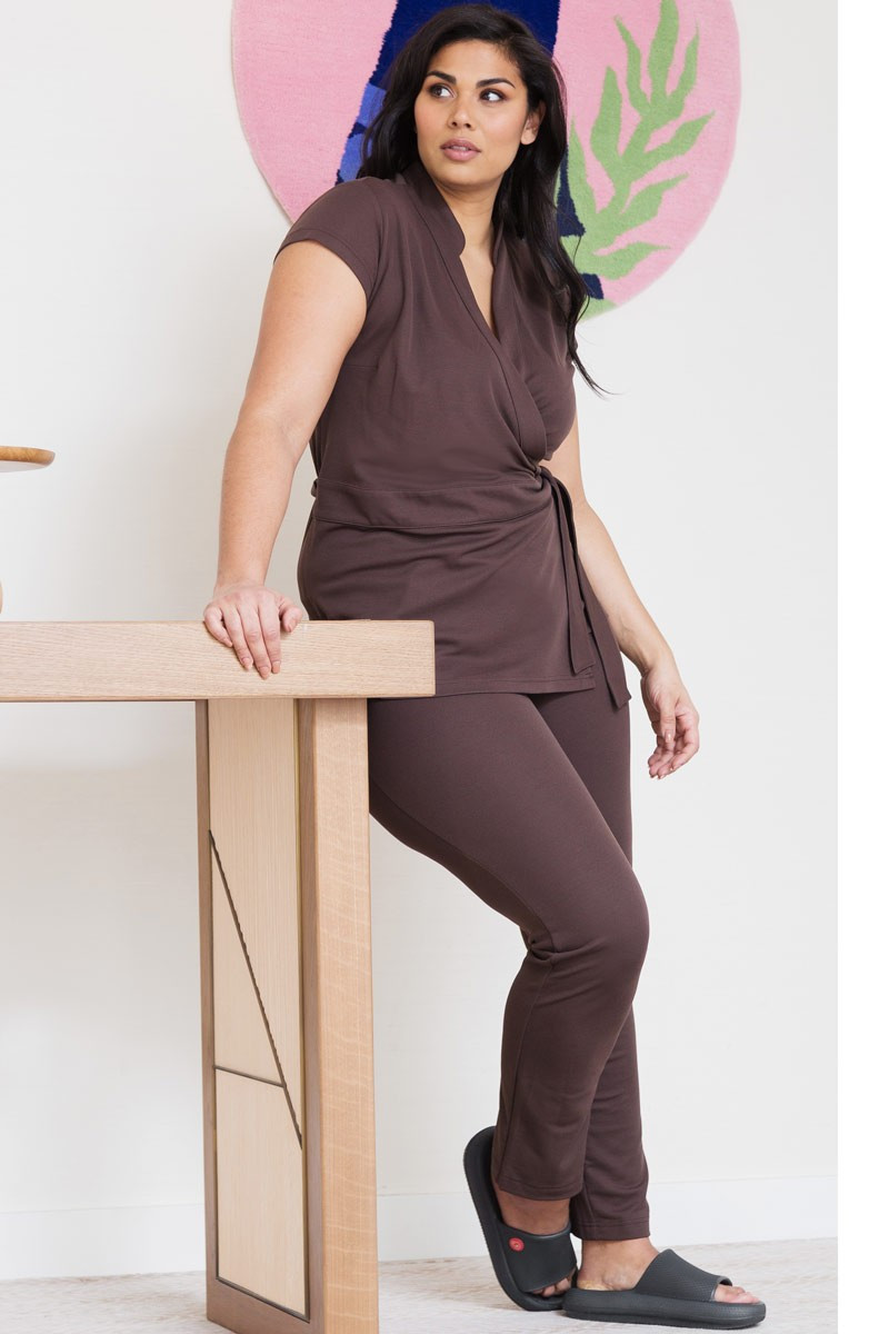 Chocolate esthetician kimono - Bali kimono