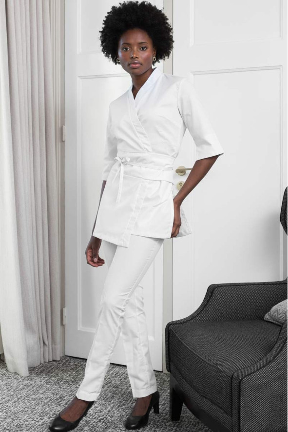 Kimono esthéticienne blanc - Kimono Asia