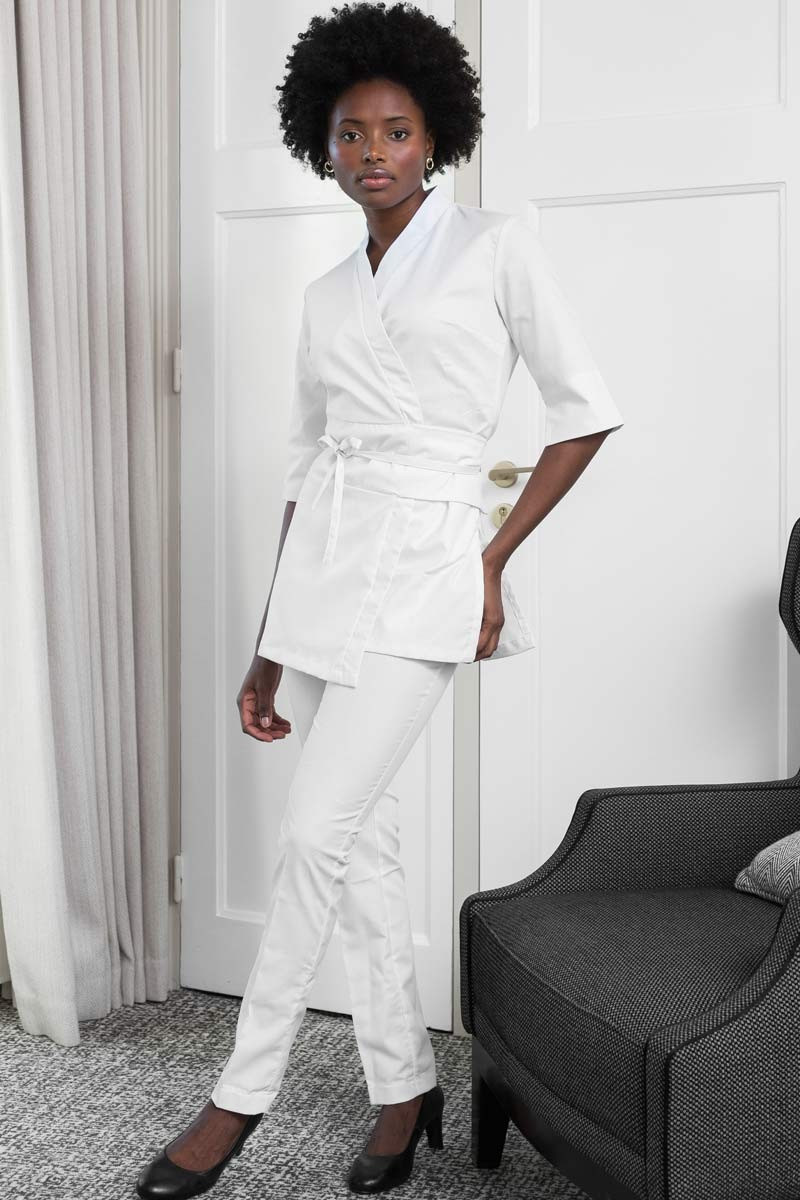 Kimono esthéticienne blanc - Kimono Asia