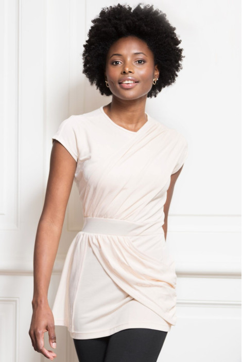 Dune esthetician's tunic with drape - Taïga Tunic