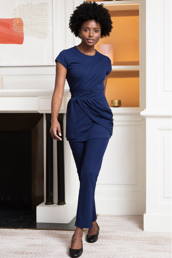 Tunique femme marine professionnelle esthétique - Tunique Taiga