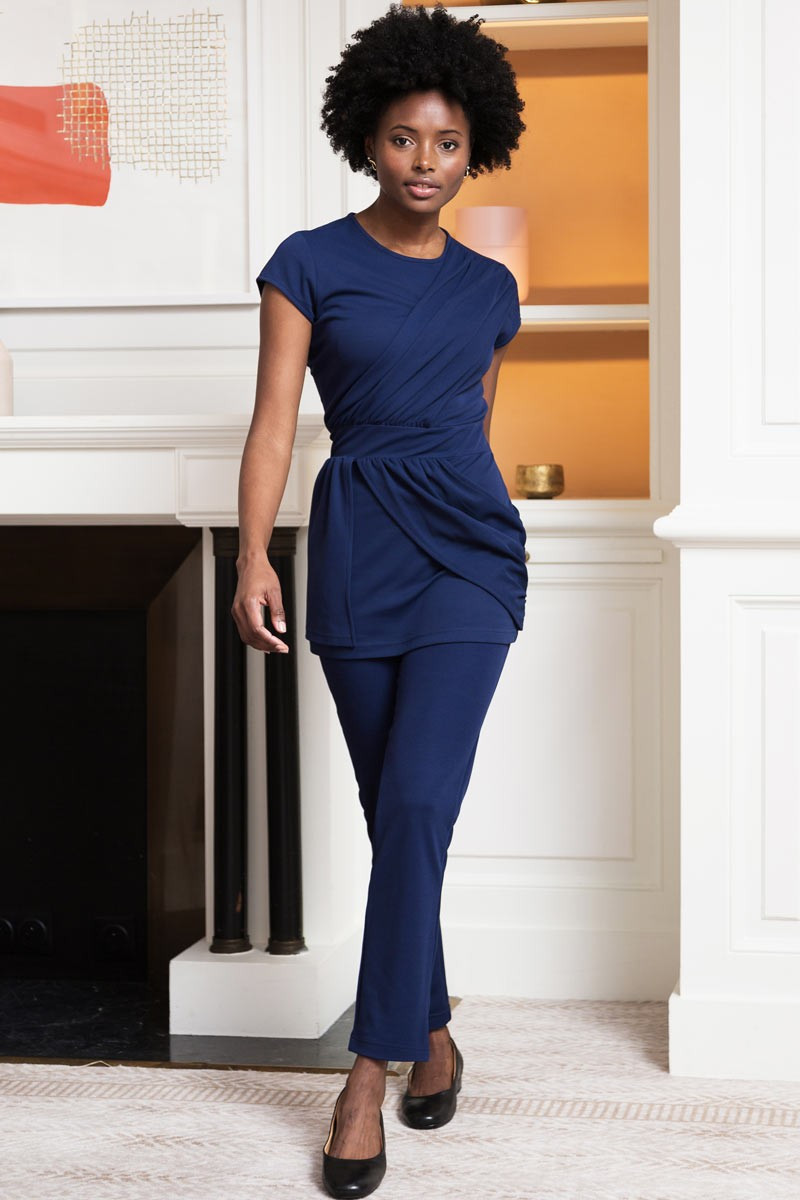 Tunique femme marine professionnelle esthétique - Tunique Taiga
