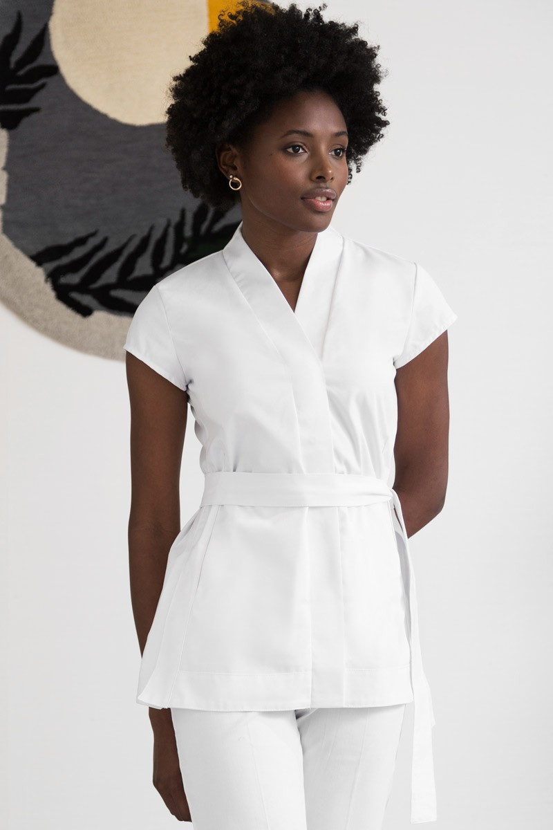 White esthetician's tunic - Alaska tunic