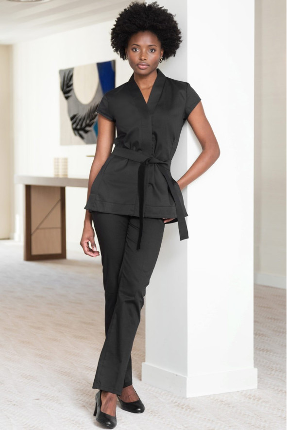 Black esthetician's tunic - Alaska tunic