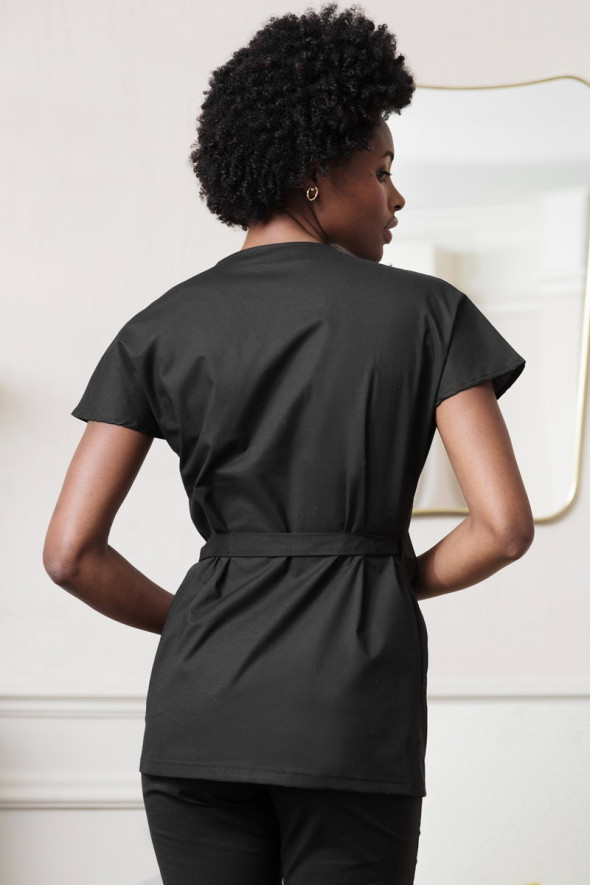Women's black esthetician kimono - Kimono Hawaï