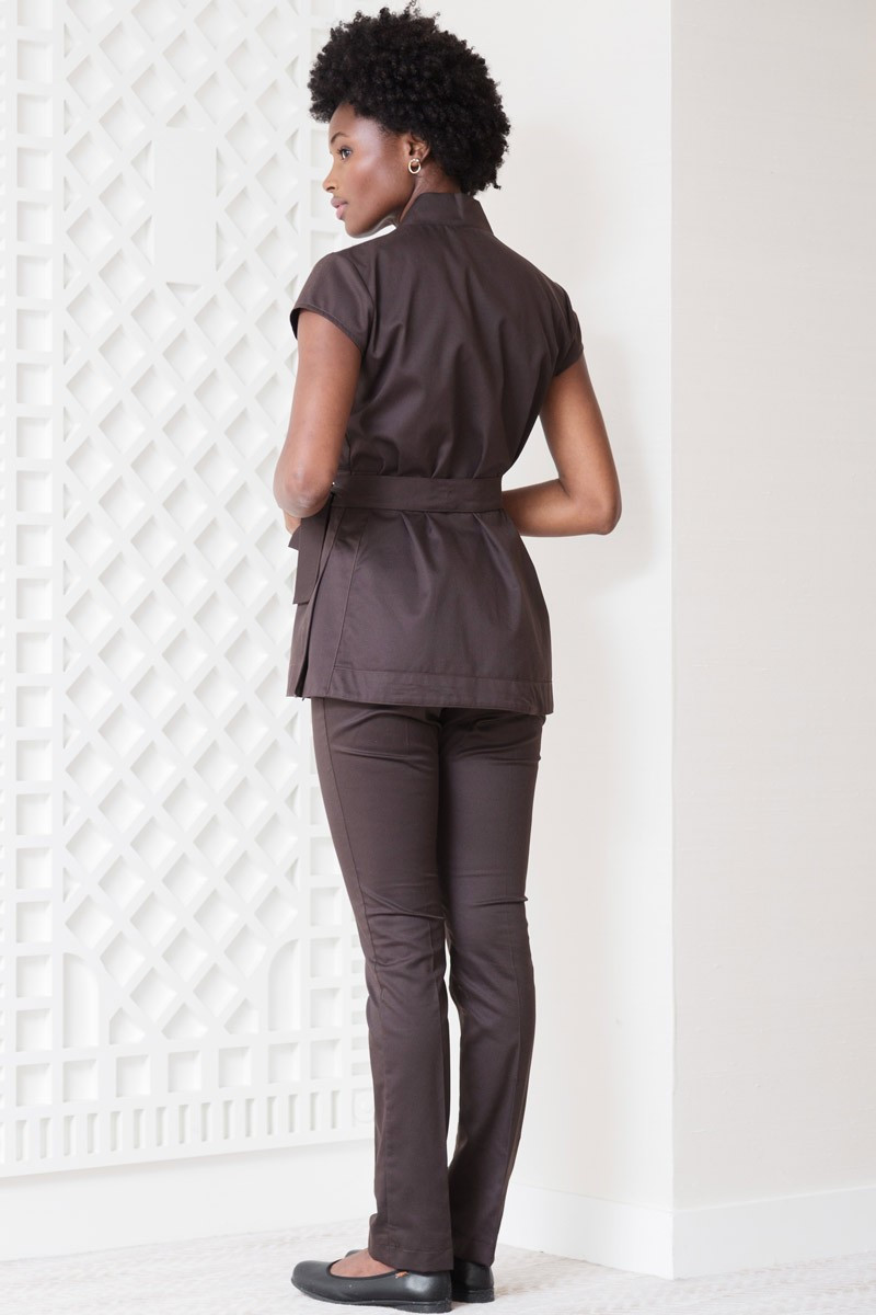 Professional chocolate tunic for women - Tunic Adélie