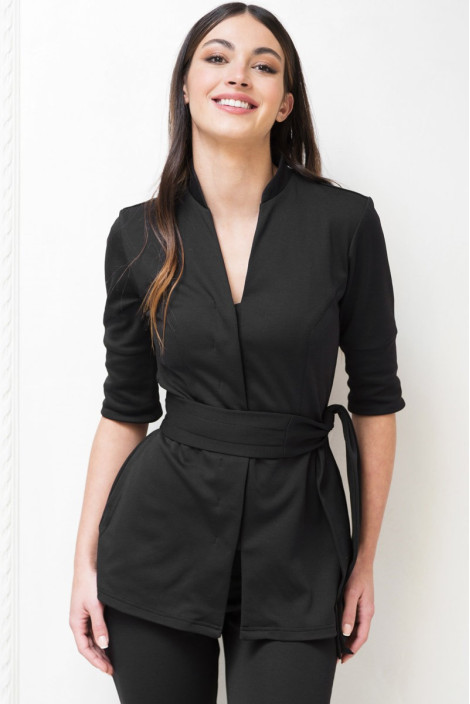 Blouse femme noir esthéticienne - Blouse Atalante