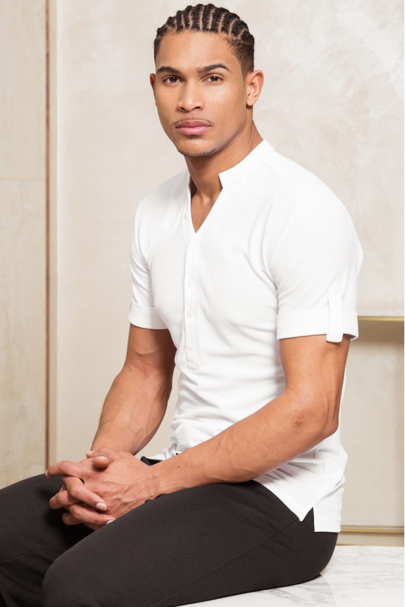Polo homme blanc professionnel esthétique - Polo Sully