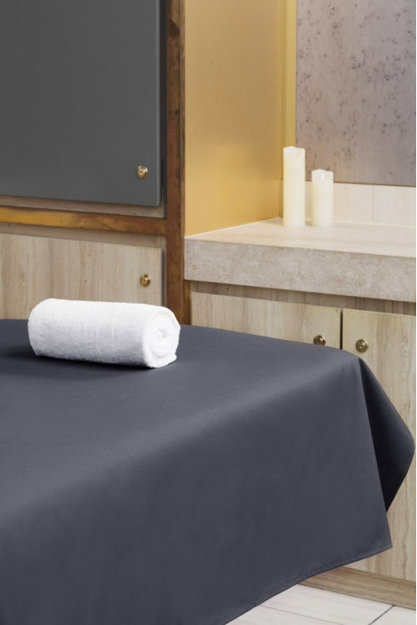 Drap de table gris foncé spa - Drap de table Moorea