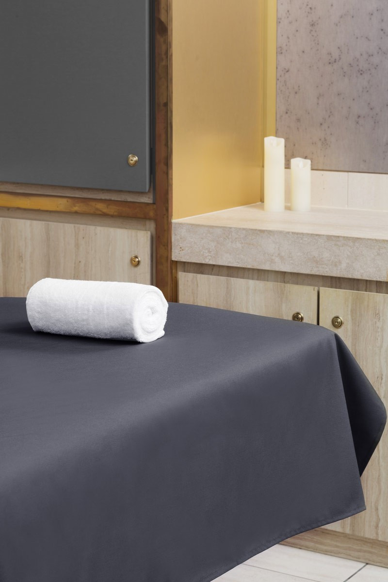 Dark grey spa table sheet - Moorea table sheet