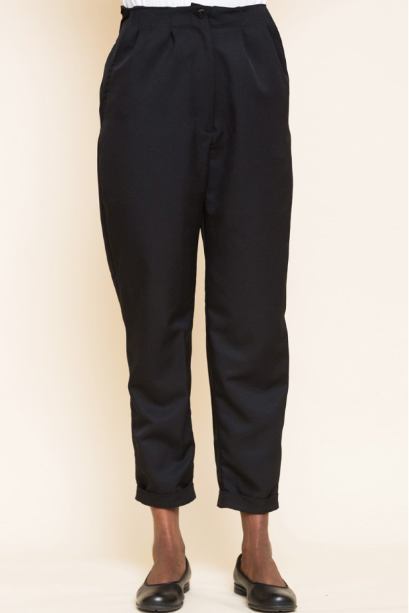 Pantalon femme noir professionnel esthétique - Pantalon Paper