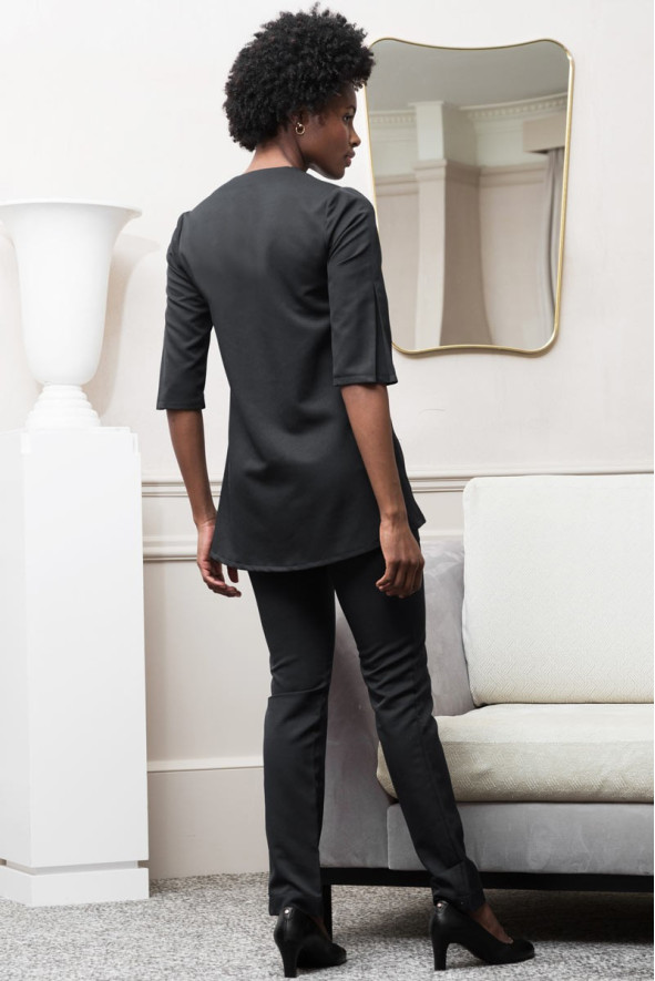 Tunique femme noir professionnelle esthétique - Tunique Théa