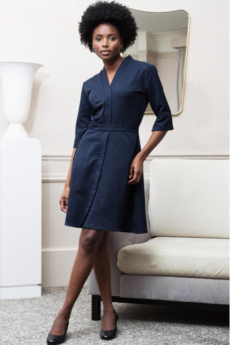 Abito, Neroli, maniche 3/4, colore: blu navy | Beauty Street