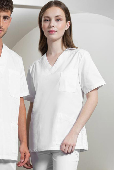 Tunique femme blanche professionnelle santé - Tunique Milena