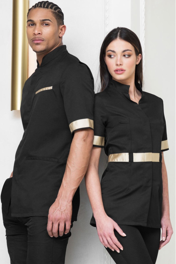 Black-gold esthetician's tunic - Savane tunic