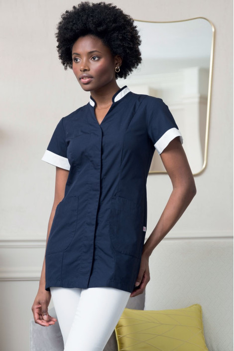 Blouse femme marine hôtellerie - Blouse Aurelia
