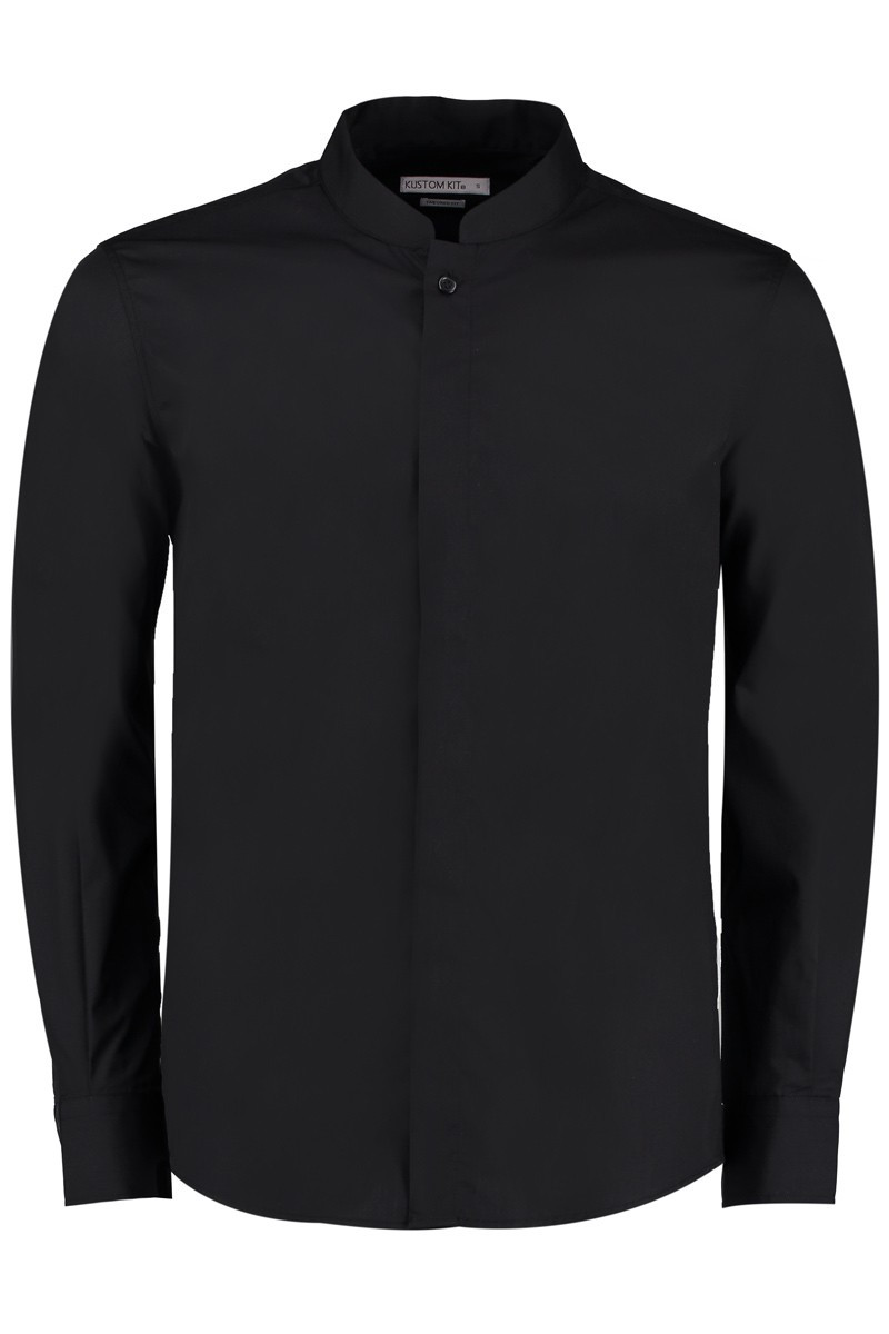 Camicia alberghiera nera da uomo - Camicia Dorian