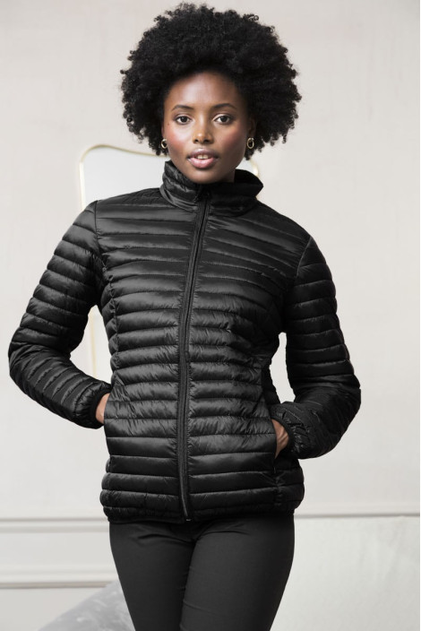 Women's long-sleeved quilted jacket, black - Savoie Padded Jacket