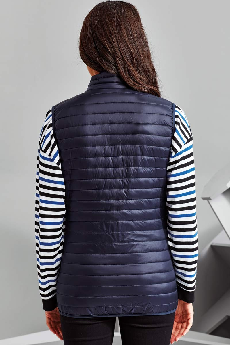 Piumino, da donna, senza maniche, Fineline, colore: blu navy | Beauty Street
