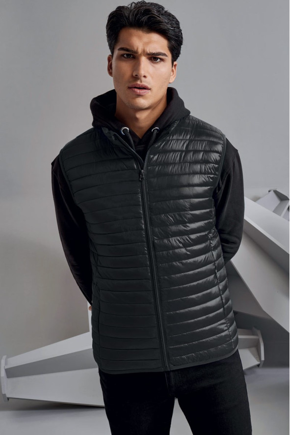 Men's padded jacket sleeveless jacket black hotel - Padded jacket sleeveless Tribe