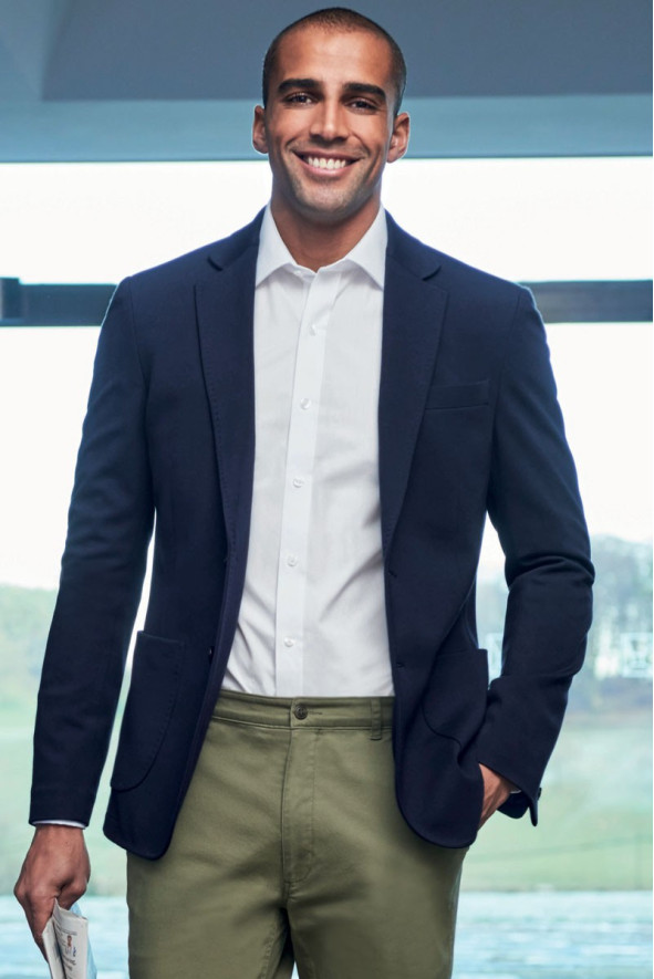 Men's navy professional hospitality jacket - Rory jacket