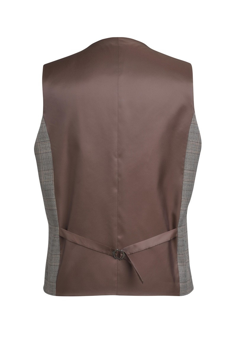 Men's navy checkered professional hospitality vest - Emilio vest